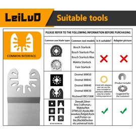 LEILUO 6Pcs Diamond Oscillating Multi Tool Blades Kit for Grout Removal Fit DeWalt Milwaukee Makita Ryobi and More