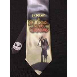 Handmade Nightmare Before Christmas Satin Neck Tie - Jack Skellington Sally Tim Burton