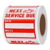 Hybsk Clear Oil Change/Service Reminder Stickers 2"x2" Premium Quality Oil