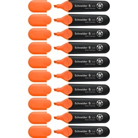 Schneider Job 150 Highlighter Refillable Non-Fading with Clip Pack of 10 Orange