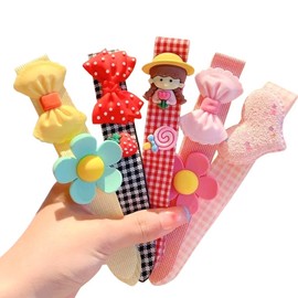 Lovely Hair Fringe Stickers Magic Hair Pad Hair Patch Bangs Fixed Headband Hairband Hair Hoop For Little Girls Baby Girls Kids And Toddlers (5 Pcs)