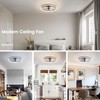 LUDOMIDE 24 Inch Ceiling Fans with Lights and Remote, Modern