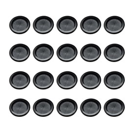 Leliafleury 20Pcs Closed Rubber Grommet Black Rubber Hole Plugs Electrical Wire Gasket for Protecting Wires Plugs Cables (20x25mm)
