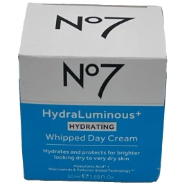 No7 HYDRA LUMINOUS HYDRATING WHIPPED DAY CREAM, BRIGHTER, VERY DRY SKIN (4857)