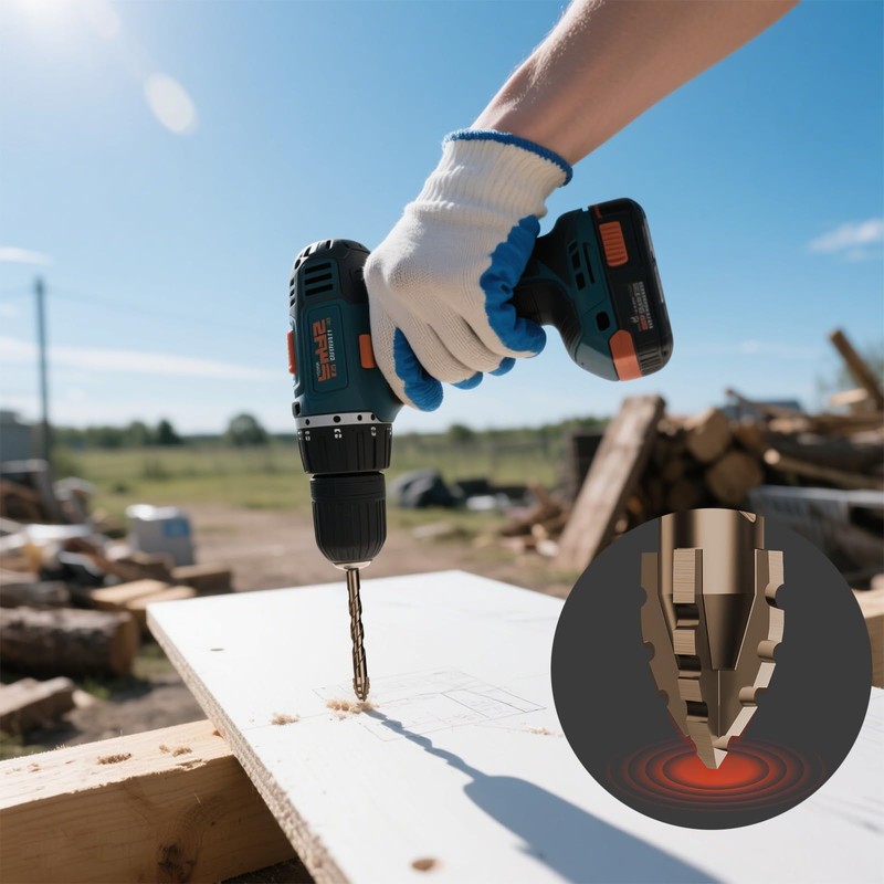 4 Pcs Sawtooth Eccentric Drill Bit Set, VEINARDYL High-Strength Heavy