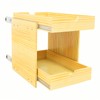 2 Tier Pull Out Cabinet Organizer 14''W×21''D×16.2''H Heavy Duty Slide