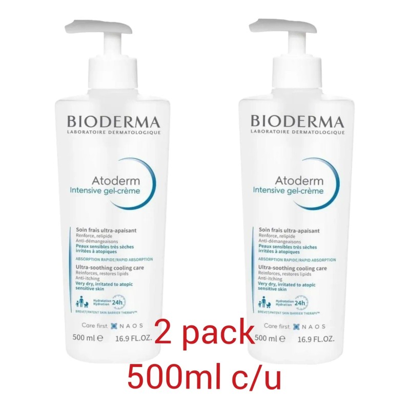 Biodema Atoderm Gel-crema 2 Piezas De 500ml Neutro