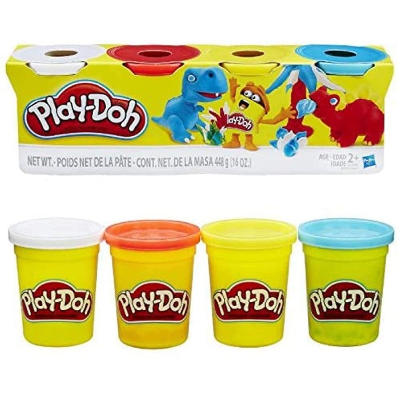 New 2015 Play-Doh 4X Tub Pack Classic Colours / Age