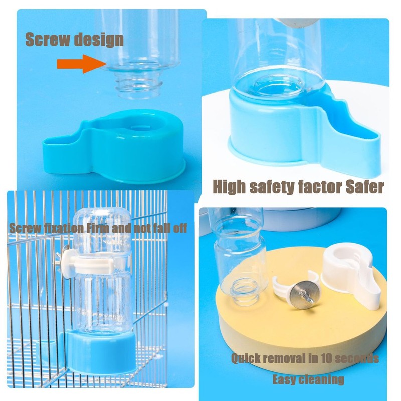 Shengsenfu Automatic Bird Water Dispenser, Parrot Feeder, Bird Cage Suspended