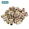 uxcell 40Pcs Hex Threaded Inserts, M6-1x13 Zinc Alloy Hex-Flush Thread