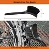 Motorcycle Cleaning Brush Kit 6 Pack with Easy Reach Brush,Wool