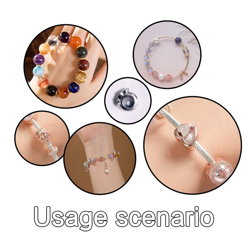 pson 100PCS Silicone Stopper Beads, Silicone Beads Stopper Spacer Locating