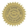Maine Notary Gold Foil Stickers - Customize with Your Notary