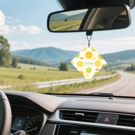 Car Air Freshener - Wood Air Freshener - Car Odor Eliminator - visor clip Scent Starter Kit (Handing Scents - Charming Orchard Scent) 5 Packs