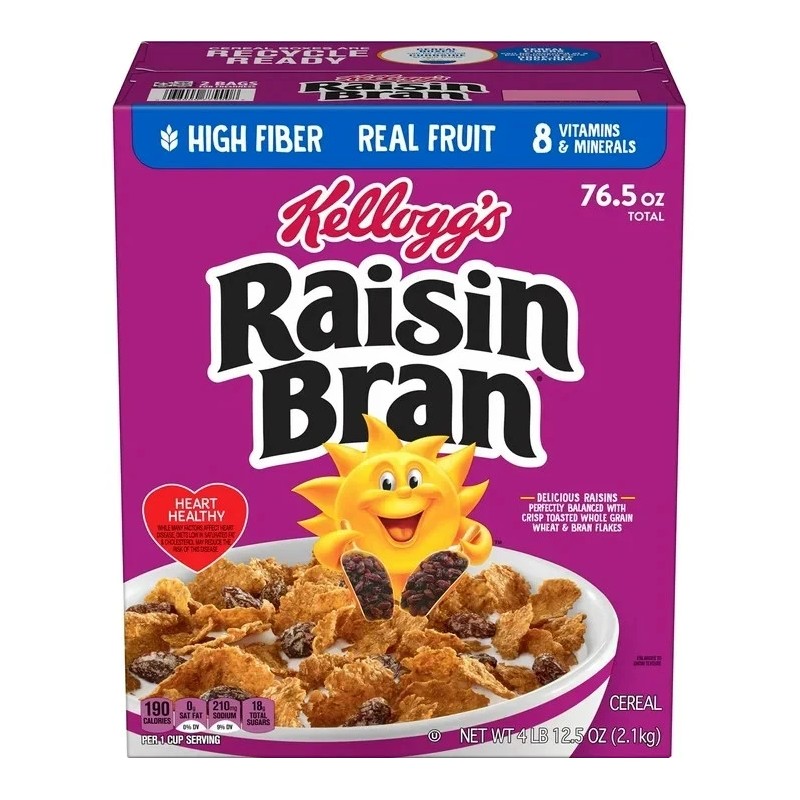 Kellogg's Raisin Bran Cereal 76.5 oz Family Size Kellogg’s Breakfast