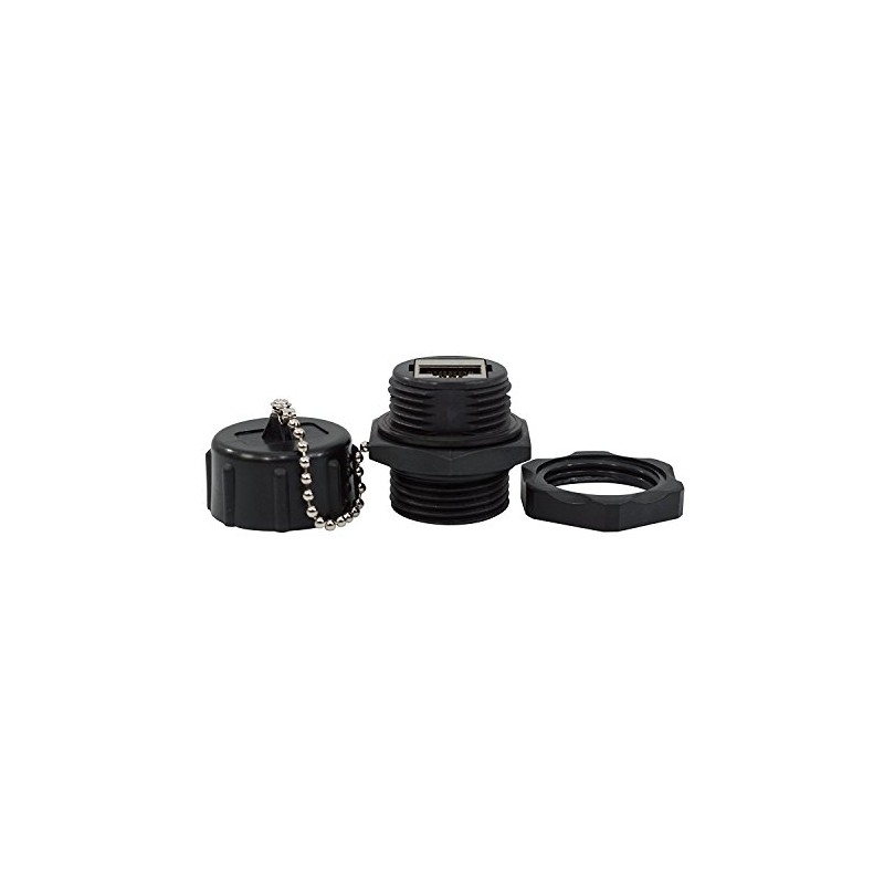 InstallerParts CAT6 RJ45 Shielded Industrial Panel Mount Bulkhead Ethernet Female