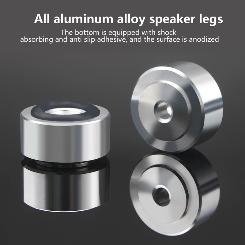 4 Pcs Speaker Feet, Shock Base Pad Spikes, Aluminum Shockproof