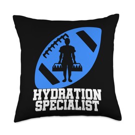 Hydration Specialist Team Manager Waterboy Specialist Team Manager Football Hydrated Waterboy Throw Pillow, 18x18, Multicolor