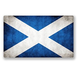 2 x Scotland Scottish Flag Vinyl Sticker - Standard or Window Cling #0027/VS (10cm Wide x 6cm Tall, Static Cling (Windows))