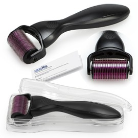 MedX5 Upgrade 2019 0.5 mm Derma Roller, 1200 Stainless Steel Needles, Derma Roller for Deep Scars and Heavy Cellulite AED-ZSCHILD-L