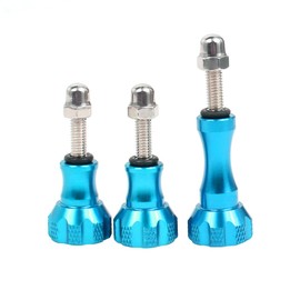 CS PRIORITY 1xLong 2xShort M5 Thumb Screw Aluminum Alloy Bolt Nut Screws for Action Camera (Blue Screws)