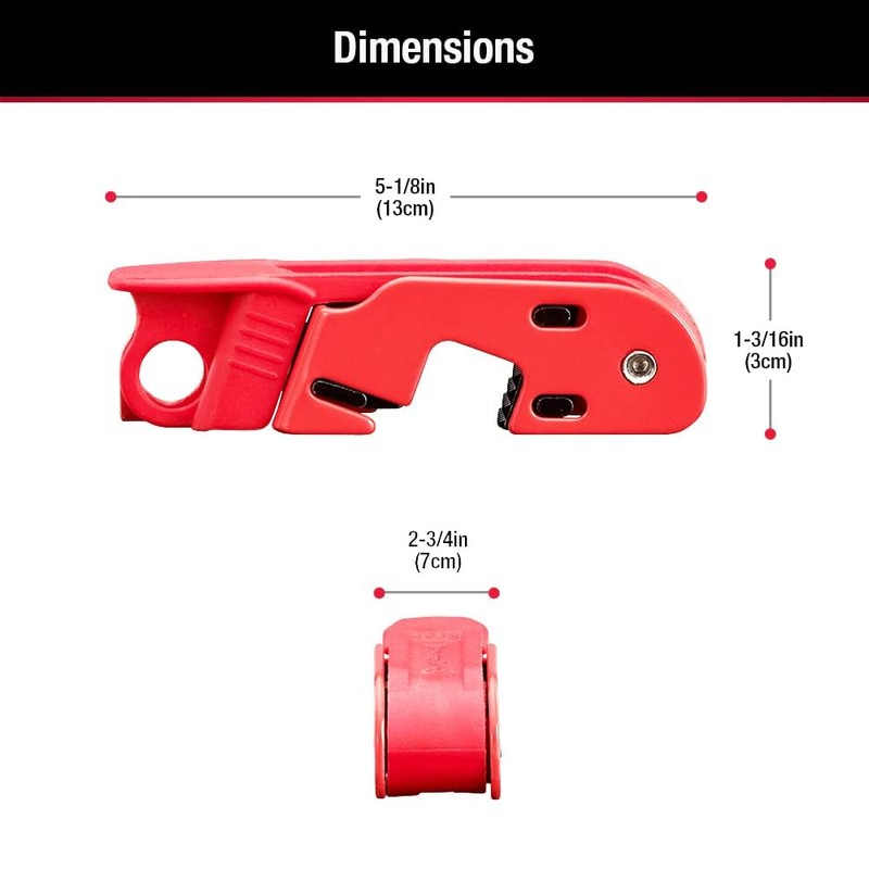 Master Lock Red Electrical Box Circuit Breaker Lockout, Tagout Breaker