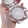 KARLOR Face Highlighter Palette, Shimmer Glitter Bronzer Makeup, Pealen White