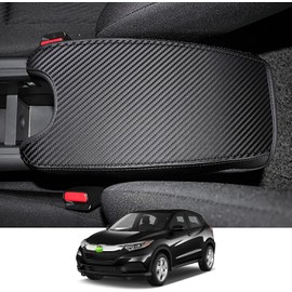 Autorder Cubierta de Consola Central para 2016-2020 2021 2022 Honda HR-V HRV Accesorios Cubierta de Reposabrazos de Fibra de Carbono Anti-Arañazos Almohadilla de Consola Central Protector de