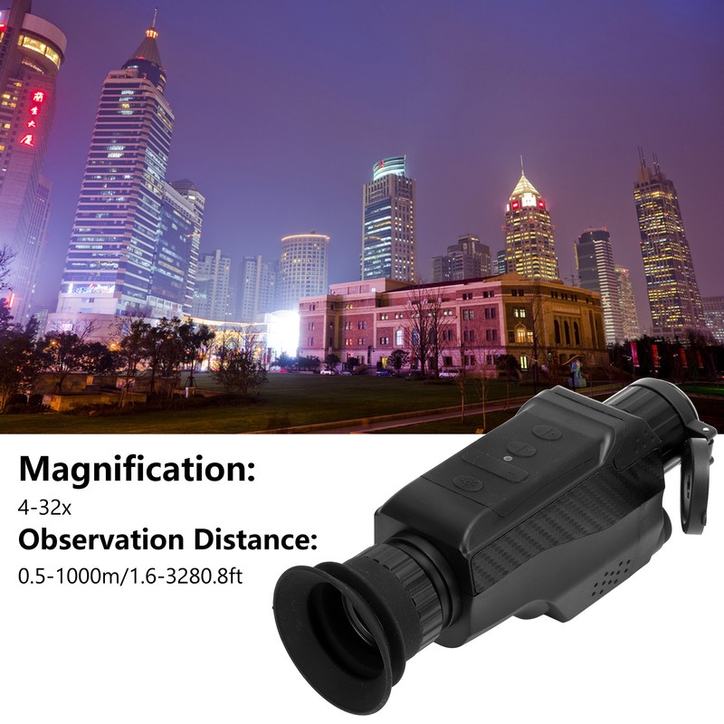 Night Vision Digital 850nm Infrared Camera 4‑32X Telescope Monocular Night