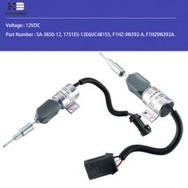 SA-3850-12 Fuel Shut Off Solenoid 1751ES-12E6UC4B1S5 F1HZ-9N392-A F1HZ9N392A Replacement for Ford 7.8L Engine Truck 12VDC