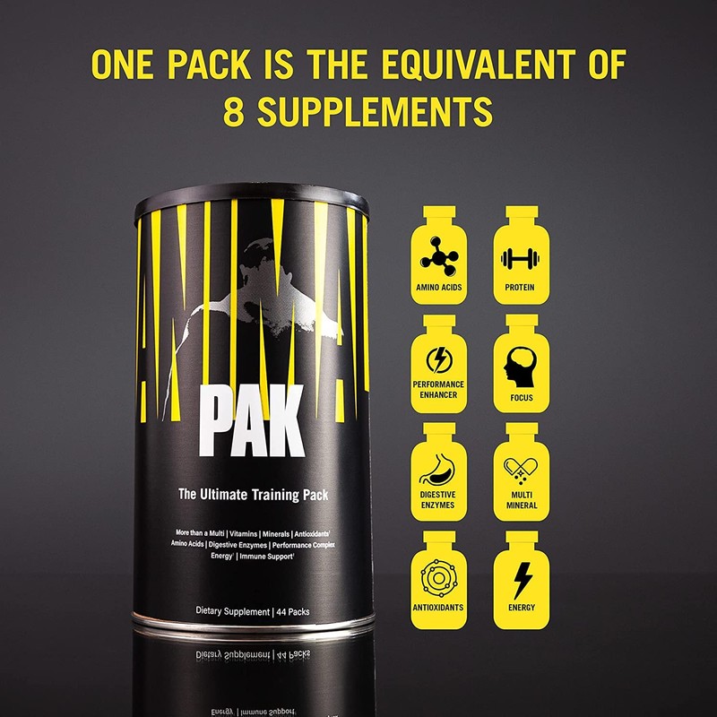 Universal Nutrition ANIMAL Pak Multivitamin Complex for Training with Vitamins,