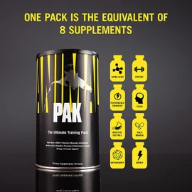 Universal Nutrition ANIMAL Pak Multivitamin Complex for Training with Vitamins, Minerals, L-Carnitine & Amino Acids, Enzymes Support Nutrient Supply & Immune System, 44 Units