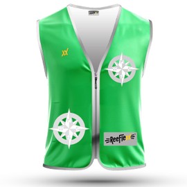 REEFLEXX Men's Cycling Vest - Stylish Hi-Vis Vest with Eye-catching Colours/Patterns and Strong Reflectors - Increased Visibility in Road Traffic