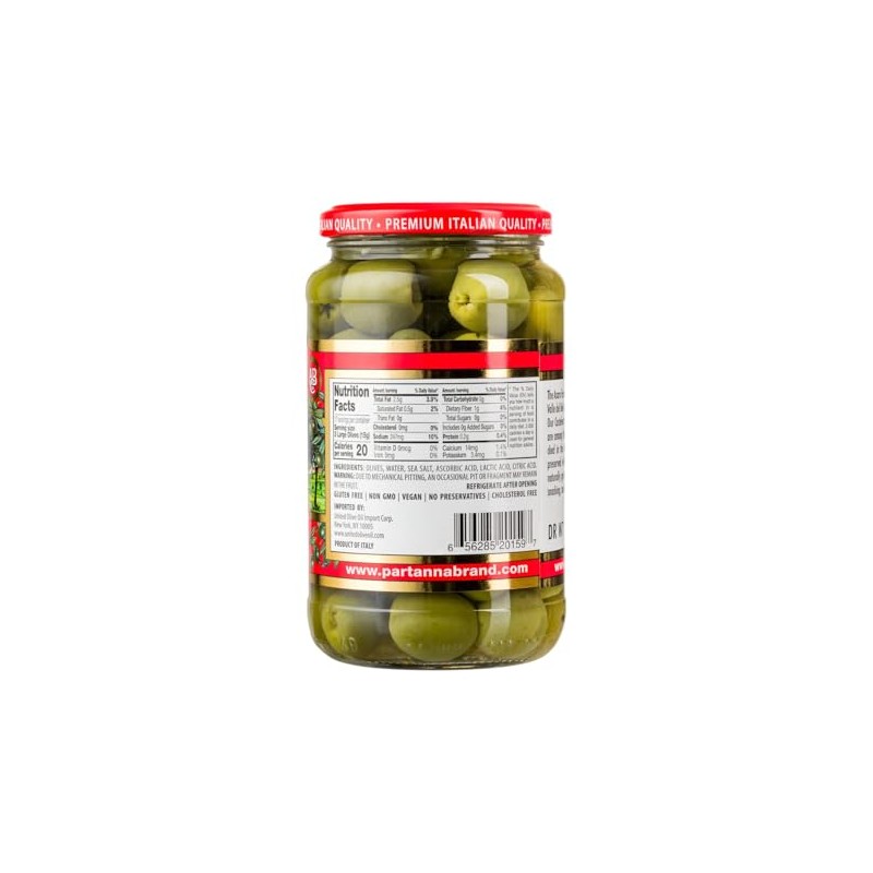 Partanna Pitted Castelvetrano Olives - Authentic Sicilian - Product Of