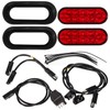 Partsam Red Cargo Carrier Hitch Rack Lights Kit, 2Pcs 6