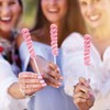 Valentine's Day Pink Twist Lollipops Individually Wrapped Bulk, Twisty Lollipop,
