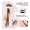 Set 7 Brochas Maquillaje Profesional Alto Nivel Color Marrón