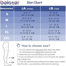 beister Beister Medical Open Toe Knee High Calf Compression Socks for Women & Men, Firm 20-30 mmHg Graduated Support Hosiery for Varicose Veins, Edema, Flight, Pregnancy A Pair