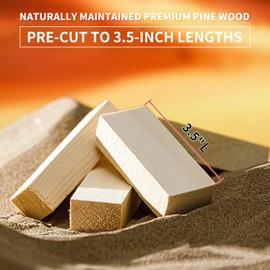 HuoYmut Mini Fire Stick Wood,3.5" Lengths Kiln Dried Pine Small Firewood,Barkless Kindling Fire Logs,Fire Pit Accessories Great for Tabletop Fire Pit,Fireplace,Mini Mesa Wood,12 Lbs