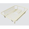 Delfinware Dish Drainer, Metal, Cream, 31.5 x 25 x 8.5