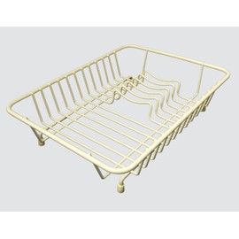 Delfinware Dish Drainer, Metal, Cream, 31.5 x 25 x 8.5 cm