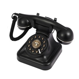 Retro Landline Telephone, Vintage Corded Dial Phone Classic Old Fashion Telephones Wired Desk Telephone for Office and Home