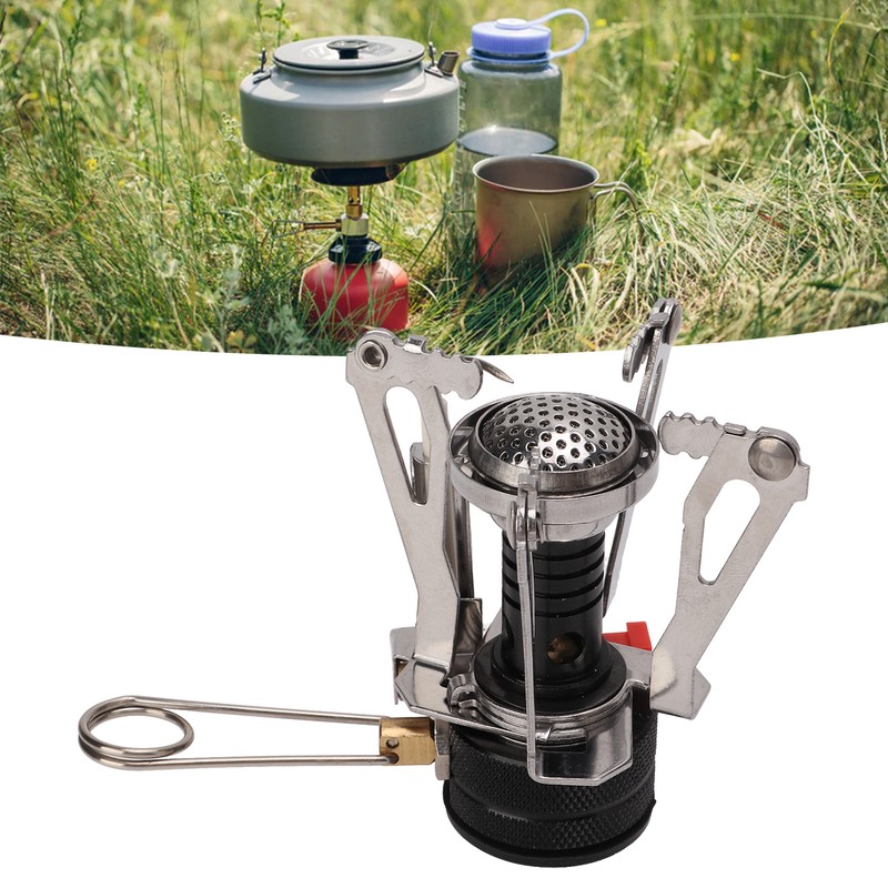 Mini Gas Stove Folding Piezoelectric Ignition Stable Support Portable Camping