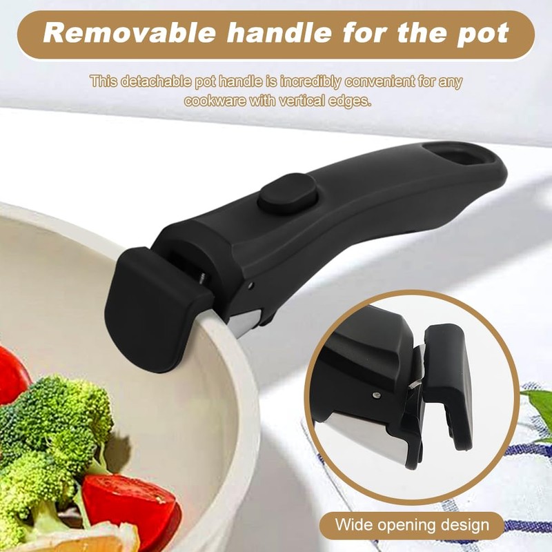 2 Pack Detachable Pot Handle,Replacement Handles for Carote, Pan Handle