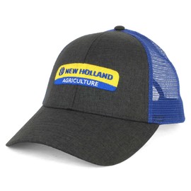 New Holland Heather Grey Twill with Blue Mesh Back Cap
