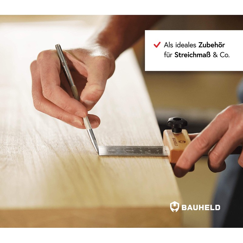 BAUHELD® Scribing Pin Metal [150 mm] - Scriber with Soldered