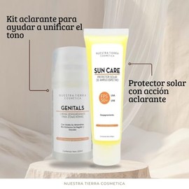 Nuestra Tierra Cosmética Kit Genitals Crema Despigmentante Zonas Íntimas 100ml Sun Care Protector Solar Fps 100g
