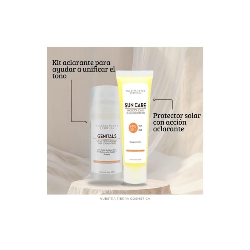 Nuestra Tierra Cosmética Kit Genitals Crema Despigmentante Zonas Íntimas 100ml