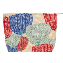 PAZIMIIK Makeup Bag Large Cotton Zipper Pouch for Purse Travel Canvas Make Up Organizer for Women Cosmetic,Linen Colorful