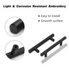 LONTAN 15 Pack Black Kitchen Handles 128mm Black Cupboard Handles